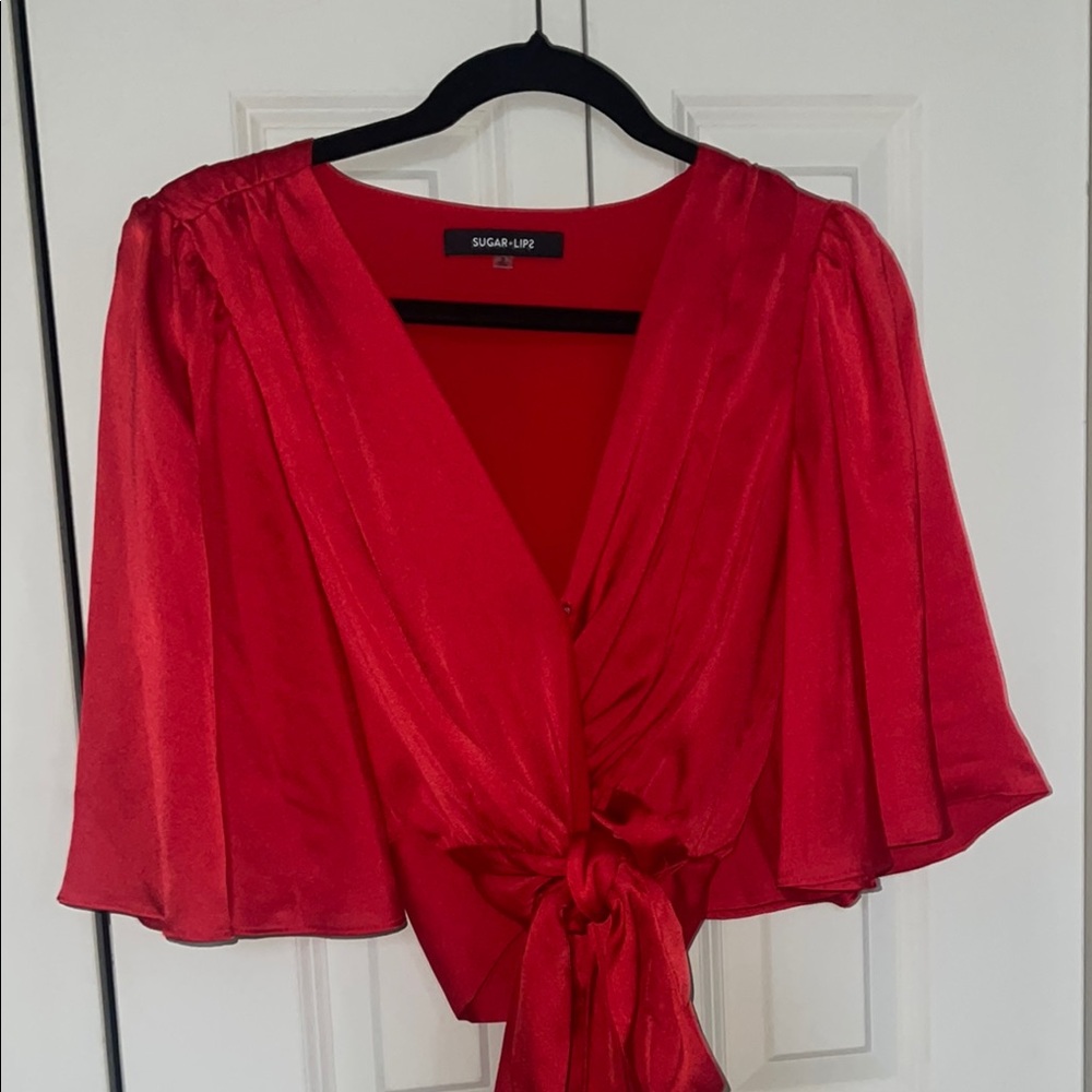 Sugarlips Red Wrap Top